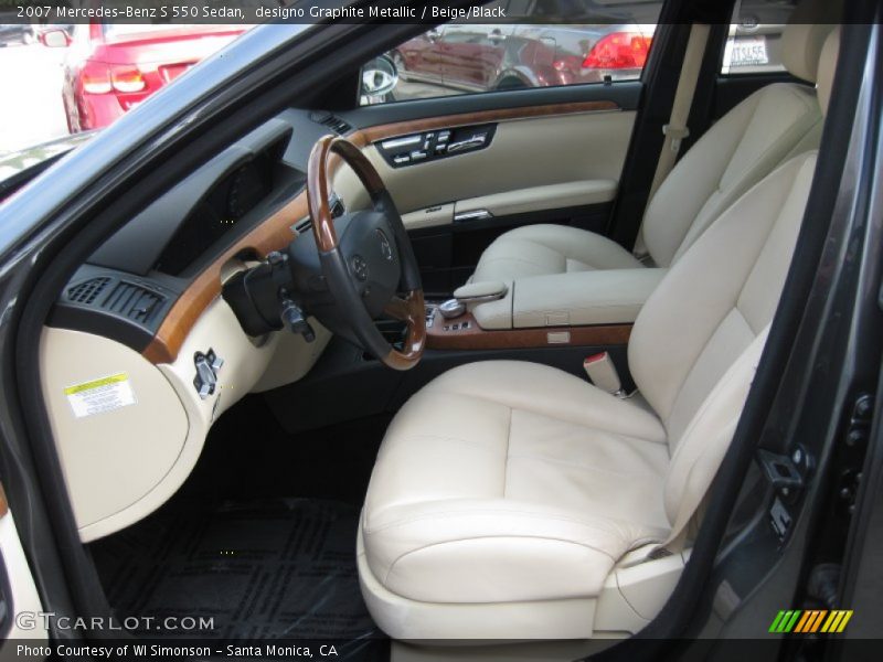 Front Seat of 2007 S 550 Sedan