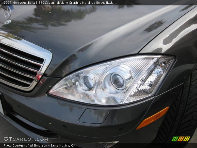 designo Graphite Metallic / Beige/Black 2007 Mercedes-Benz S 550 Sedan