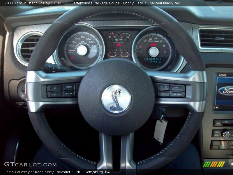  2011 Mustang Shelby GT500 SVT Performance Package Coupe Steering Wheel