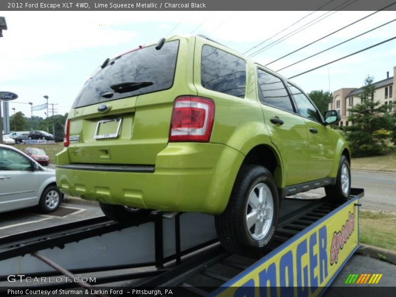 Lime Squeeze Metallic / Charcoal Black 2012 Ford Escape XLT 4WD