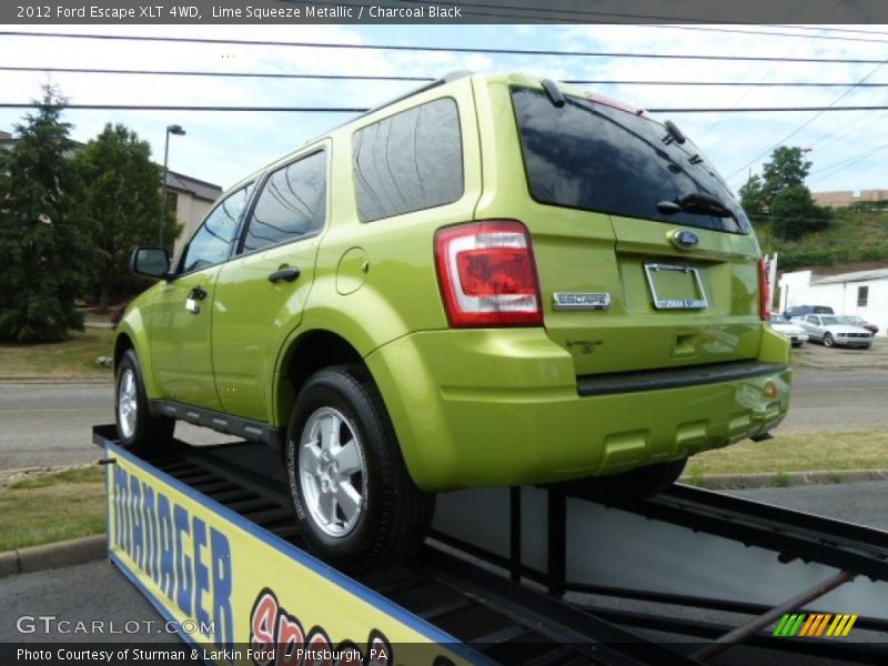Lime Squeeze Metallic / Charcoal Black 2012 Ford Escape XLT 4WD