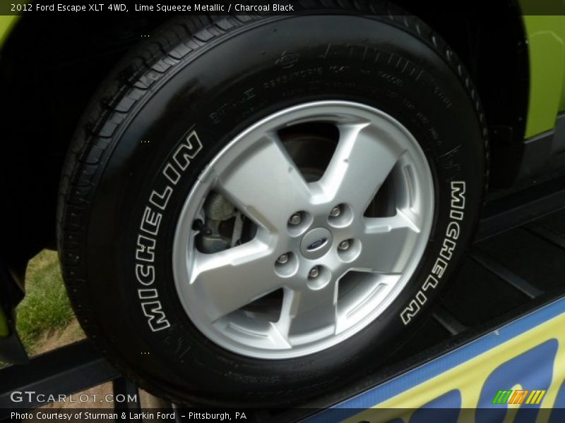 Lime Squeeze Metallic / Charcoal Black 2012 Ford Escape XLT 4WD