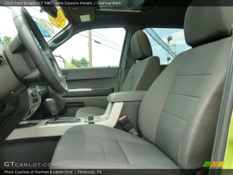Lime Squeeze Metallic / Charcoal Black 2012 Ford Escape XLT 4WD