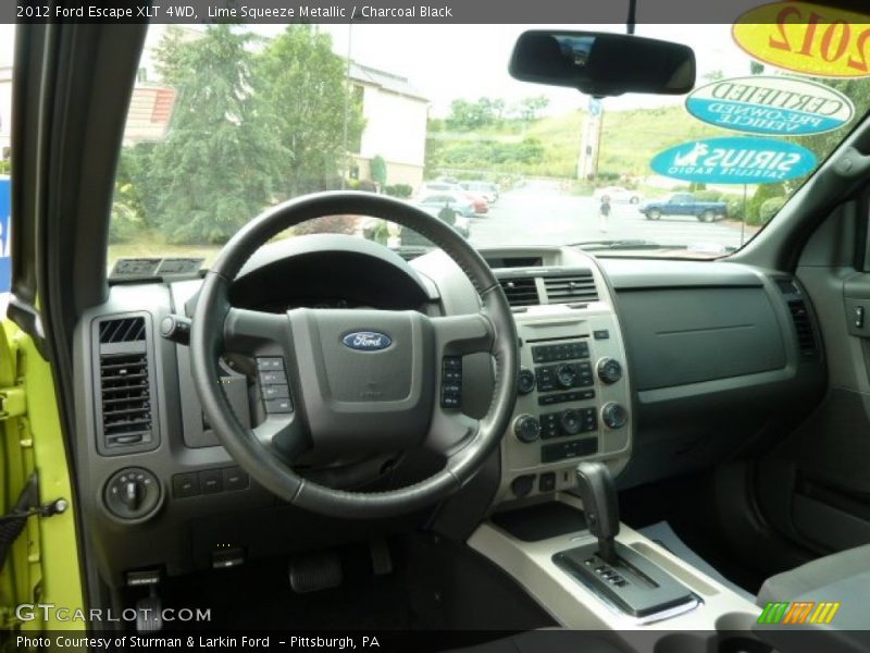 Lime Squeeze Metallic / Charcoal Black 2012 Ford Escape XLT 4WD