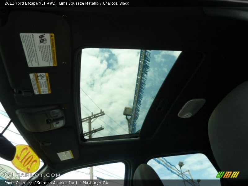 Lime Squeeze Metallic / Charcoal Black 2012 Ford Escape XLT 4WD