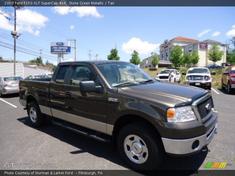 Stone Green Metallic / Tan 2008 Ford F150 XLT SuperCab 4x4