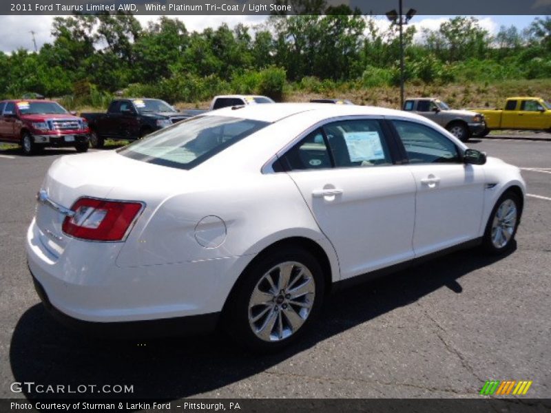 White Platinum Tri-Coat / Light Stone 2011 Ford Taurus Limited AWD