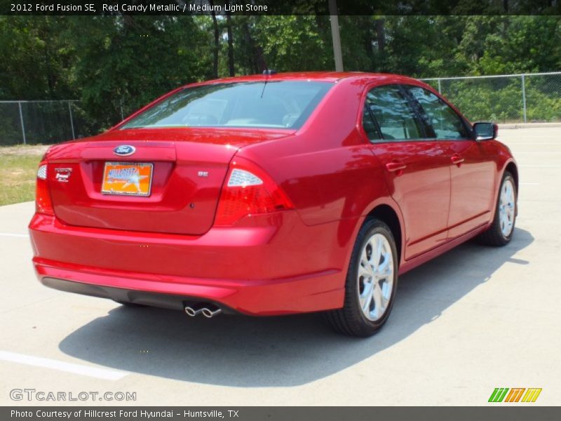 Red Candy Metallic / Medium Light Stone 2012 Ford Fusion SE