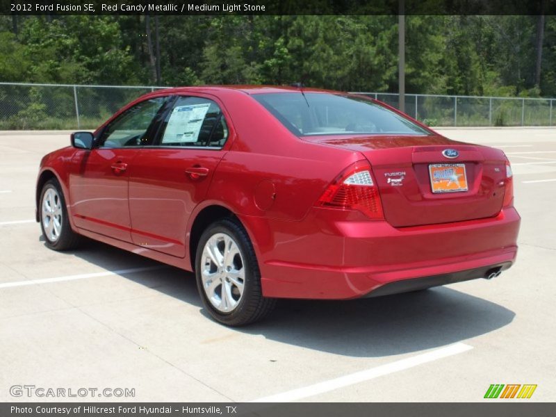 Red Candy Metallic / Medium Light Stone 2012 Ford Fusion SE