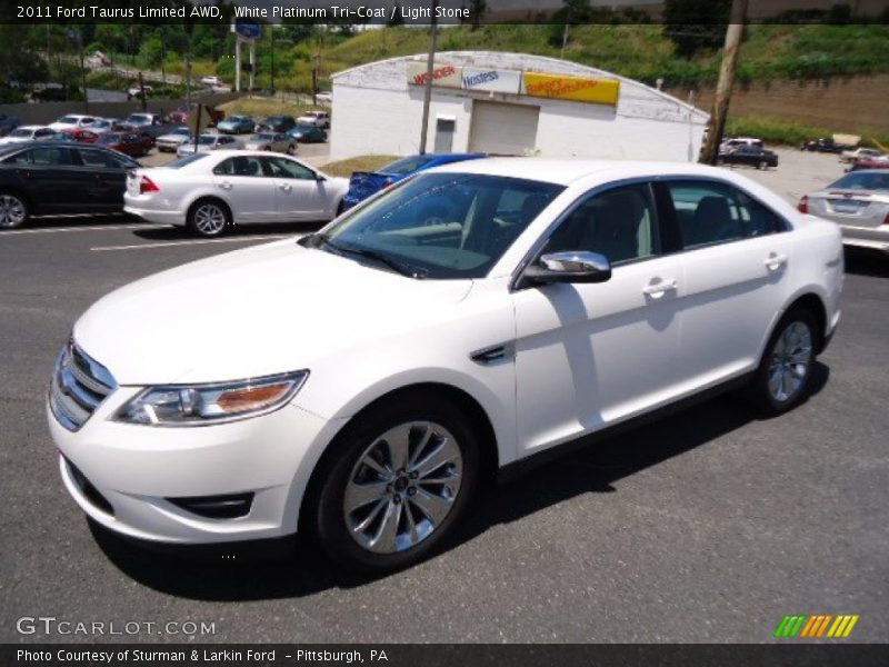 White Platinum Tri-Coat / Light Stone 2011 Ford Taurus Limited AWD