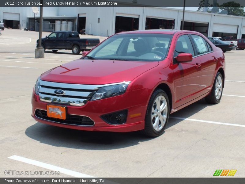 Red Candy Metallic / Medium Light Stone 2012 Ford Fusion SE
