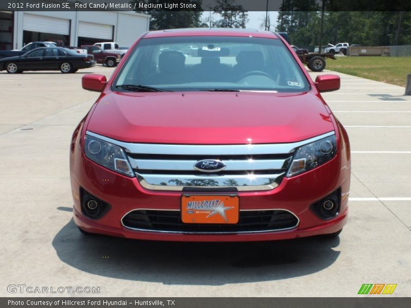 Red Candy Metallic / Medium Light Stone 2012 Ford Fusion SE