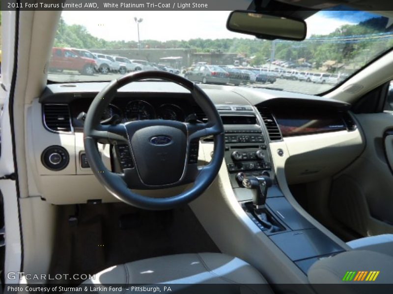 White Platinum Tri-Coat / Light Stone 2011 Ford Taurus Limited AWD