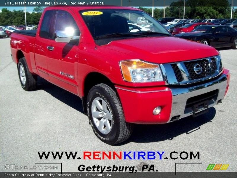 Red Alert / Charcoal 2011 Nissan Titan SV King Cab 4x4