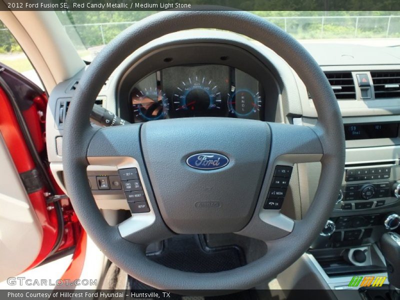 Red Candy Metallic / Medium Light Stone 2012 Ford Fusion SE