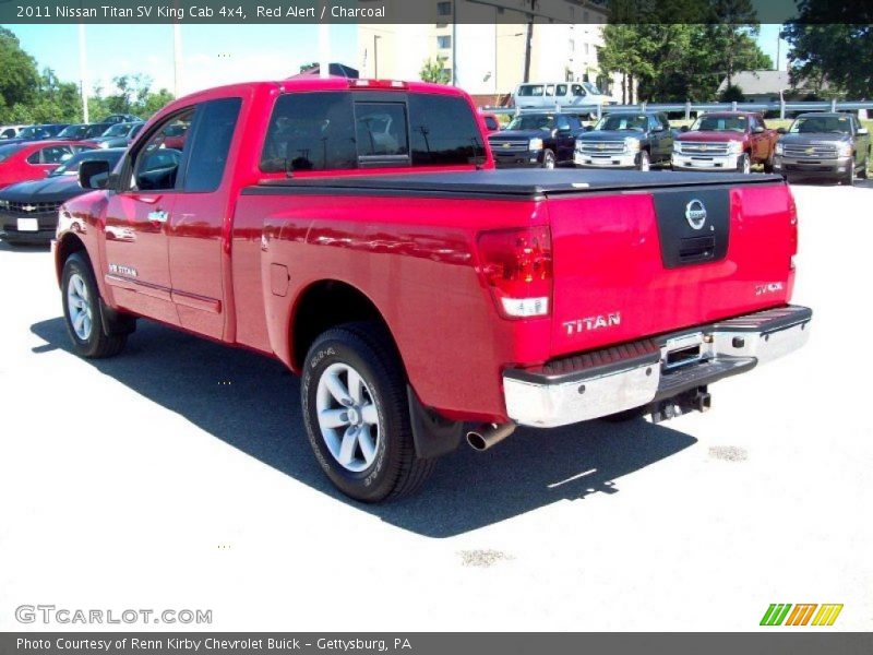 Red Alert / Charcoal 2011 Nissan Titan SV King Cab 4x4