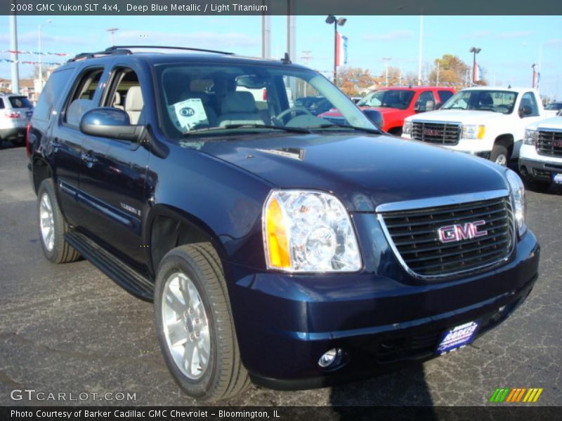 Deep Blue Metallic / Light Titanium 2008 GMC Yukon SLT 4x4