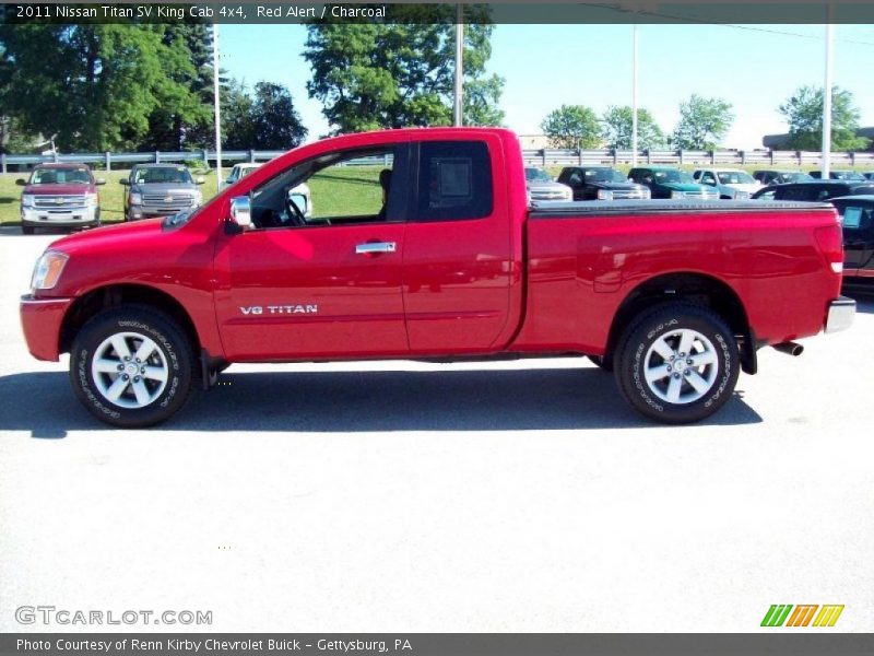 Red Alert / Charcoal 2011 Nissan Titan SV King Cab 4x4