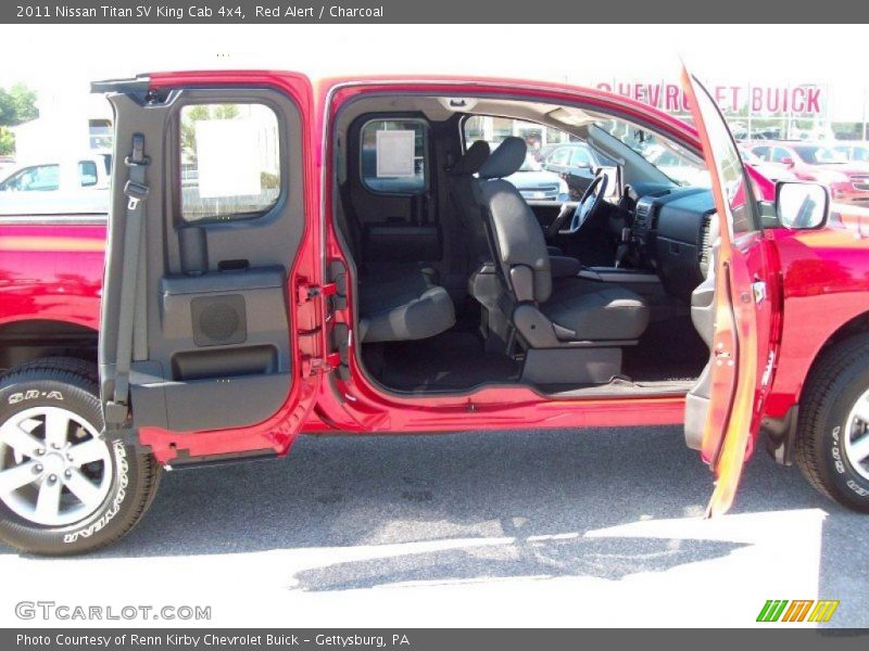 Red Alert / Charcoal 2011 Nissan Titan SV King Cab 4x4