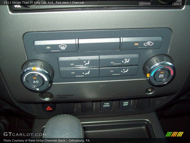 Red Alert / Charcoal 2011 Nissan Titan SV King Cab 4x4
