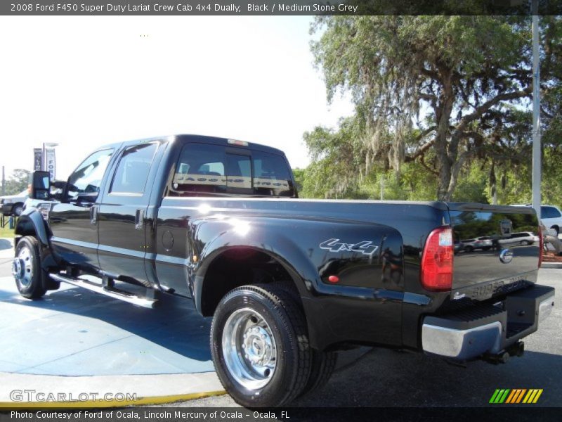 Black / Medium Stone Grey 2008 Ford F450 Super Duty Lariat Crew Cab 4x4 Dually