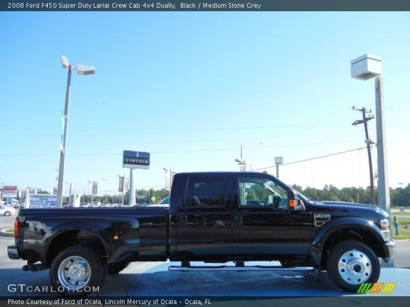 Black / Medium Stone Grey 2008 Ford F450 Super Duty Lariat Crew Cab 4x4 Dually