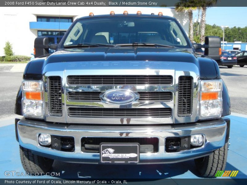 Black / Medium Stone Grey 2008 Ford F450 Super Duty Lariat Crew Cab 4x4 Dually