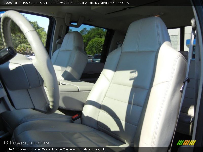 Black / Medium Stone Grey 2008 Ford F450 Super Duty Lariat Crew Cab 4x4 Dually