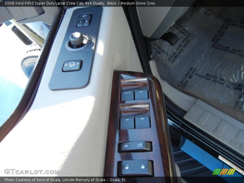 Black / Medium Stone Grey 2008 Ford F450 Super Duty Lariat Crew Cab 4x4 Dually