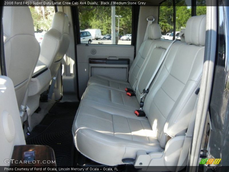 Black / Medium Stone Grey 2008 Ford F450 Super Duty Lariat Crew Cab 4x4 Dually