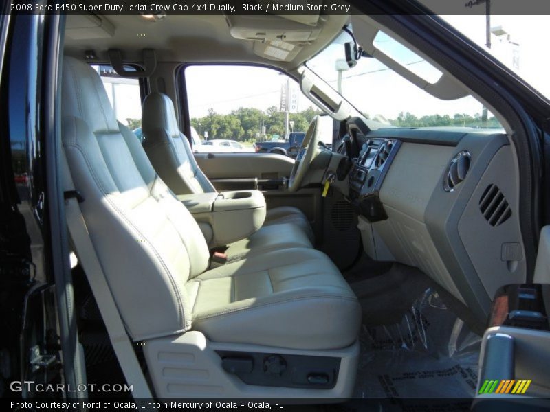 Black / Medium Stone Grey 2008 Ford F450 Super Duty Lariat Crew Cab 4x4 Dually