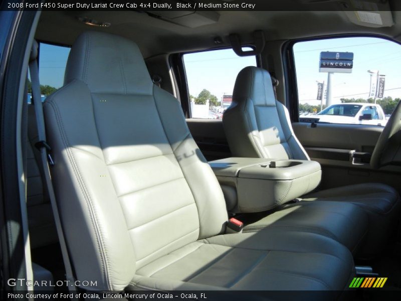 Black / Medium Stone Grey 2008 Ford F450 Super Duty Lariat Crew Cab 4x4 Dually