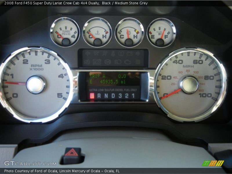 Black / Medium Stone Grey 2008 Ford F450 Super Duty Lariat Crew Cab 4x4 Dually