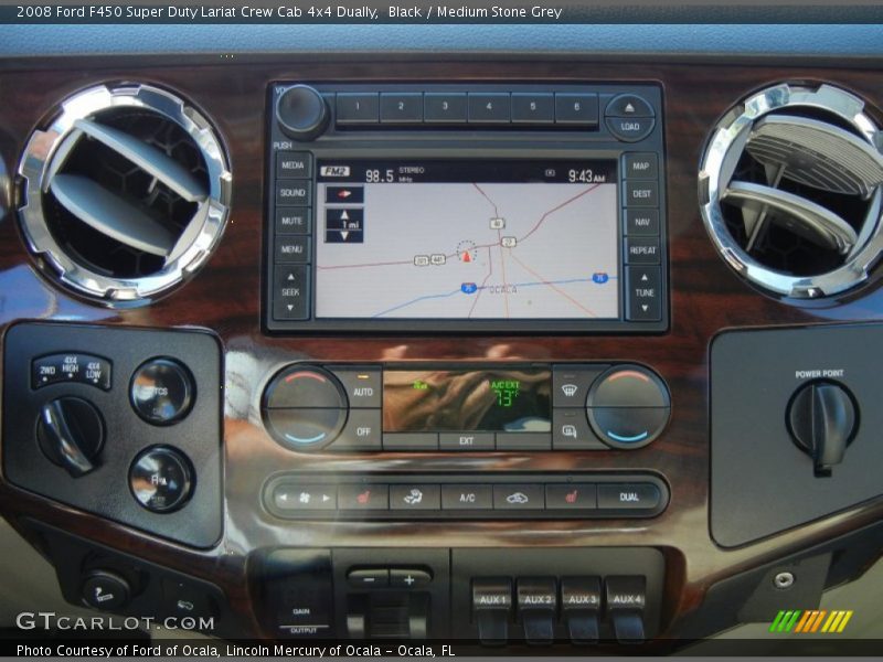 Black / Medium Stone Grey 2008 Ford F450 Super Duty Lariat Crew Cab 4x4 Dually