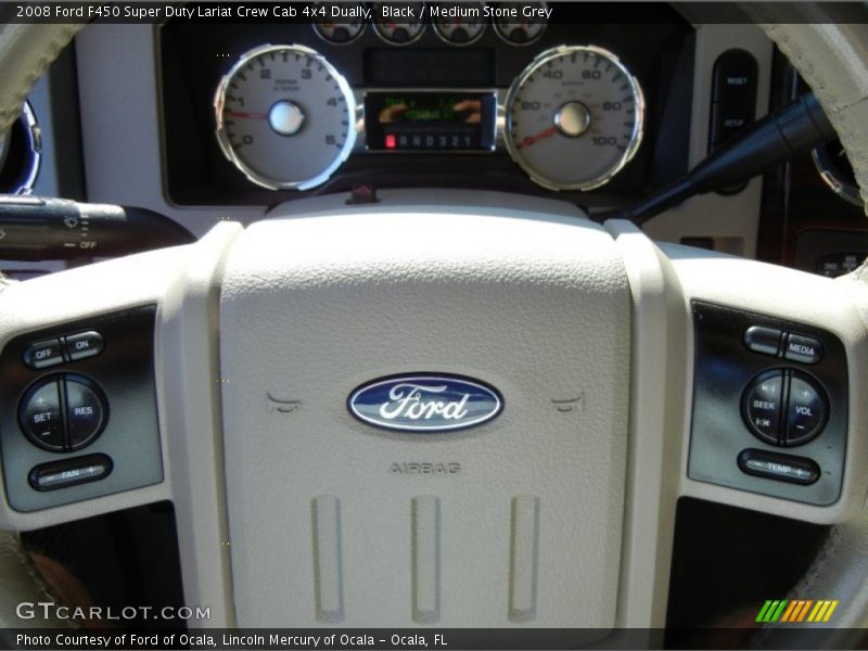 Black / Medium Stone Grey 2008 Ford F450 Super Duty Lariat Crew Cab 4x4 Dually