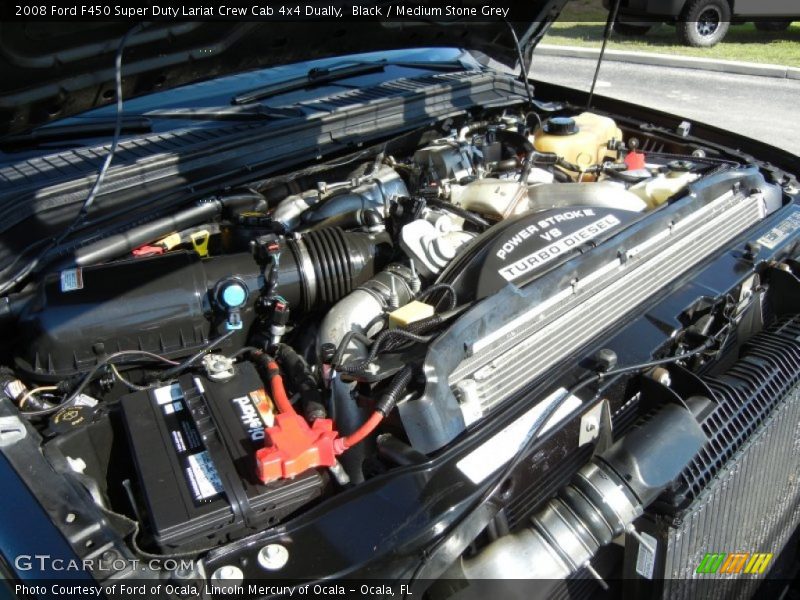 Black / Medium Stone Grey 2008 Ford F450 Super Duty Lariat Crew Cab 4x4 Dually