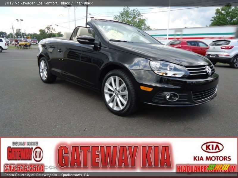 Black / Titan Black 2012 Volkswagen Eos Komfort