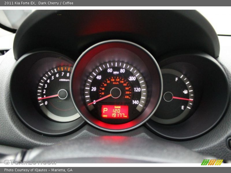 Dark Cherry / Coffee 2011 Kia Forte EX