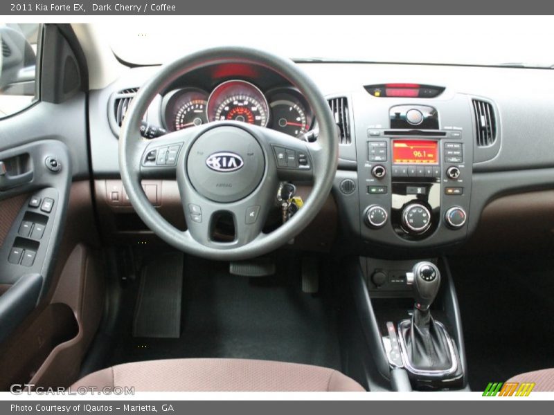 Dark Cherry / Coffee 2011 Kia Forte EX