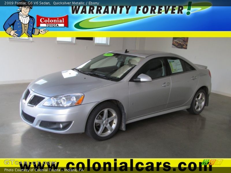 Quicksilver Metallic / Ebony 2009 Pontiac G6 V6 Sedan