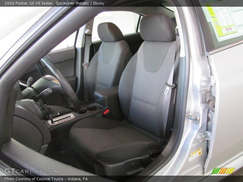  2009 G6 V6 Sedan Ebony Interior