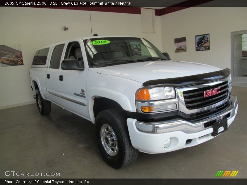 Summit White / Neutral 2005 GMC Sierra 2500HD SLT Crew Cab 4x4