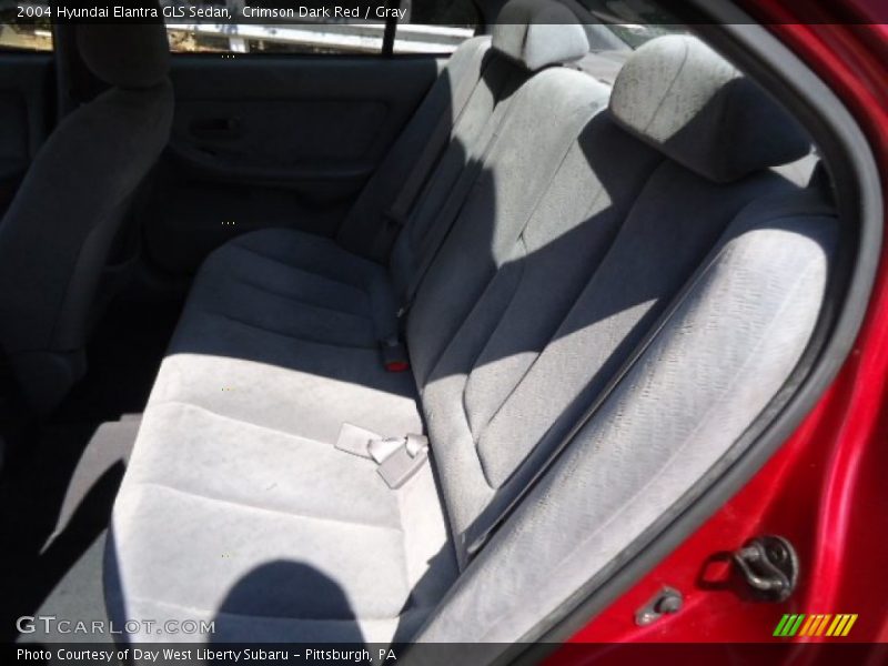 Crimson Dark Red / Gray 2004 Hyundai Elantra GLS Sedan