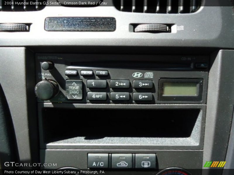 Crimson Dark Red / Gray 2004 Hyundai Elantra GLS Sedan