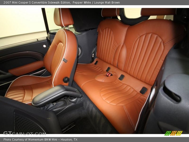 Pepper White / Lounge Malt Brown 2007 Mini Cooper S Convertible Sidewalk Edition