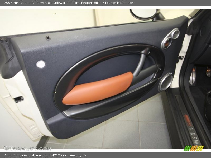Pepper White / Lounge Malt Brown 2007 Mini Cooper S Convertible Sidewalk Edition