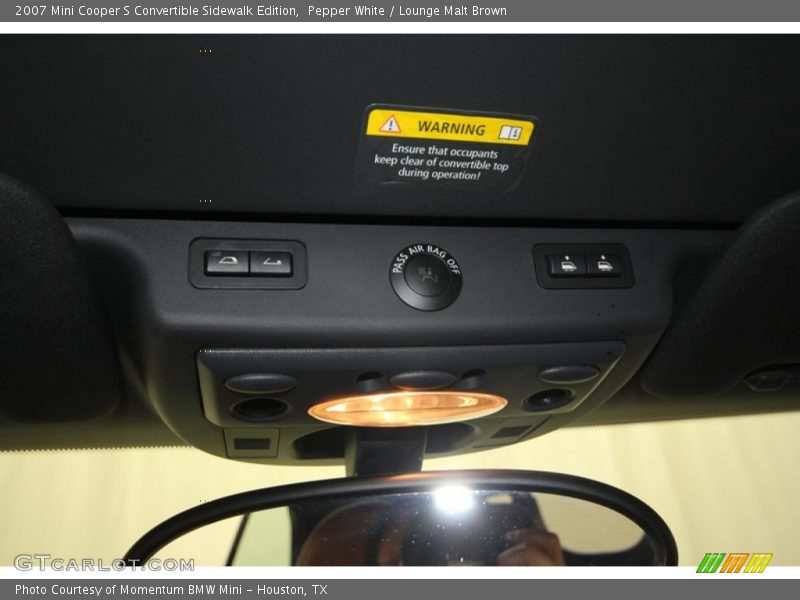 Pepper White / Lounge Malt Brown 2007 Mini Cooper S Convertible Sidewalk Edition