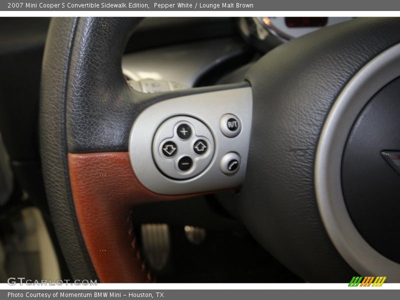 Pepper White / Lounge Malt Brown 2007 Mini Cooper S Convertible Sidewalk Edition