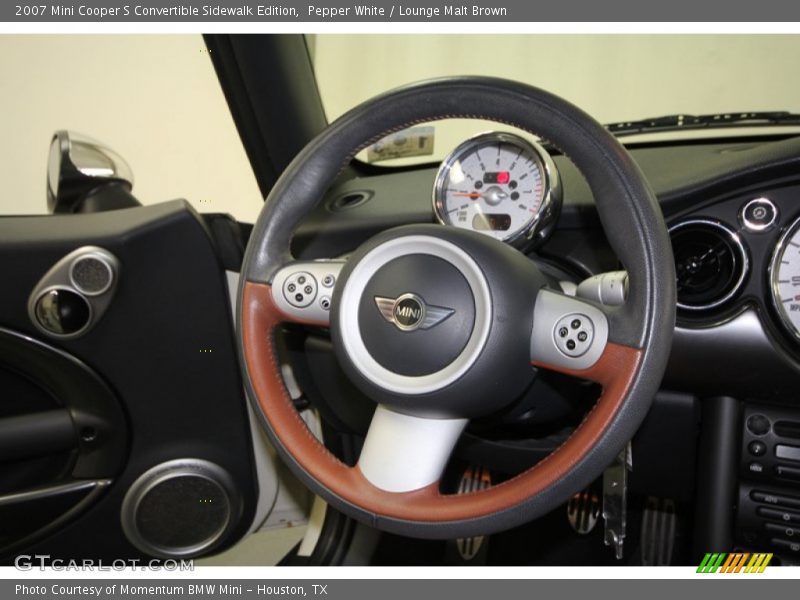 Pepper White / Lounge Malt Brown 2007 Mini Cooper S Convertible Sidewalk Edition