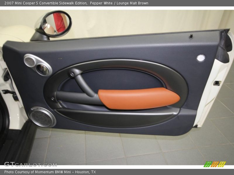 Pepper White / Lounge Malt Brown 2007 Mini Cooper S Convertible Sidewalk Edition